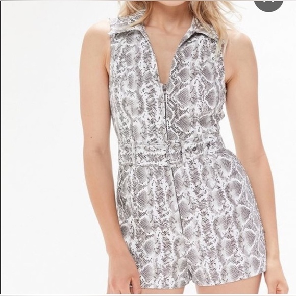NWT Urban Outfitters Viper Snakeskin Romper SZ small - Picture 1 of 9